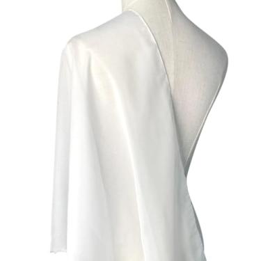 Imagem de 6 Momme Mulberry Silk Chiffon Roupas Tecido Telas Tule Vestidos Elegante Luxo para Mulheres para Costura por Metros SC6L (Branco Natural, 1 jarda)