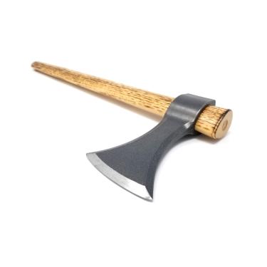 Imagem de Machado de arremesso Tomahawk com lâmina – Alça de 48 cm para uma ou duas mãos – Hatchet de acampamento afiado com lâmina de 9,5 cm – Machado leve, resistente e de qualidade fabricado nos EUA, Natural Steel, Large