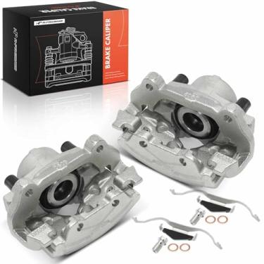 Imagem de A-Premium Conjunto de pinça de freio a disco com suporte compatível com veículos Saab - 9-3 2003 2005 - dianteiro esquerdo e direito, lado do motorista e do passageiro