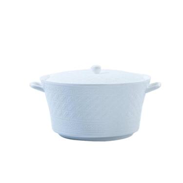 Imagem de Conjunto de pratos brancos puros domésticos de cerâmica pote rico em personalidade 1