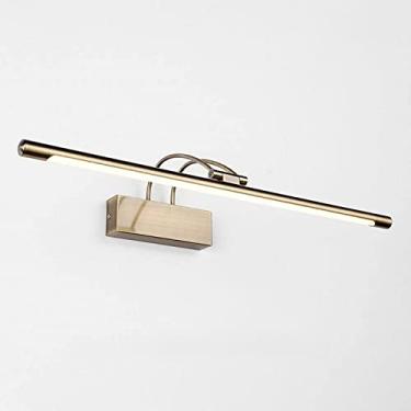 Imagem de Luz de espelho moderna LED para banheiro Lâmpada frontal rotativa, lâmpada de arandela de parede ajustável de aço inoxidável, luminária de parede de penteadeira, luminária de espelho de maquiagem