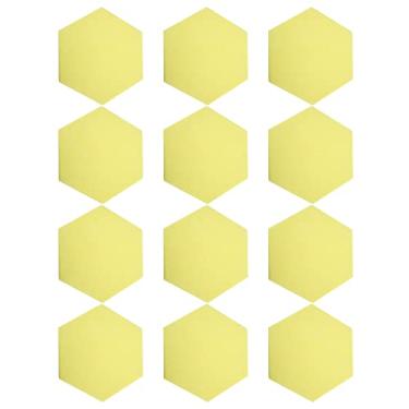 Imagem de Mingzhe Painéis de Absorção de Som Hex Parede Acústica à Prova de Som 12 Unidades de Painéis de Fibra de Poliéster para Estúdios Domésticos e Escritórios (Amarelo)
