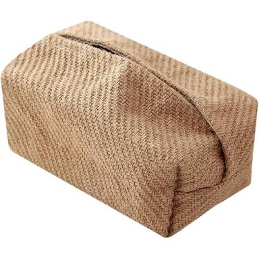 Imagem de Estojo de lenços de acrílico, caixa de lenços de mesa, suporte de caixa de lenços, capa de caixa de lenços de linho para mesa suporte de dispensador de guardanapo para sala de jantar, sala de estar