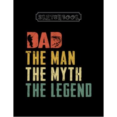 Imagem de Sketchbook: Fishing Dad Fathers Day Large Size 8inx11in A Perfect Gift For Kids
