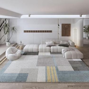 Imagem de Tapetes Sala De Estar Grande 200 X 300 Cm Antiderrapante Tapete De Pilha Curta Macia Para Escritório Quarto Sala De Jantar Patchwork Geométrico Moderno, Gray4, 160 x 230 cm