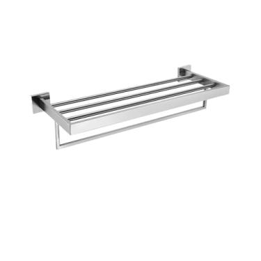 Imagem de Ferragens de banheiro acessórios de ferragens de banheiro conjunto de barra de toalha de aço inoxidável 304 gancho quadrado de roupas suporte de toalha de papel escova de vaso sanitário elegante