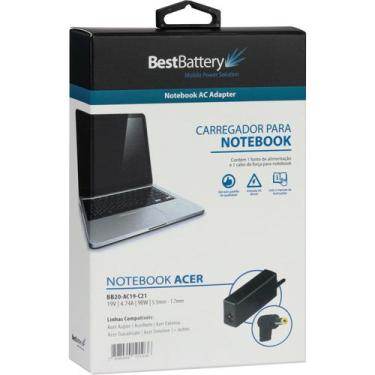 Imagem de Fonte Carregador para Notebook Acer E1-571-6887 - BestBattery, 90 Watt
