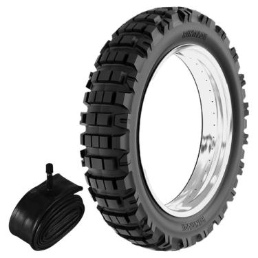 Imagem de Kit Pneu Cross Trilha 140/80-18 70r He42 Rinaldi + Camara