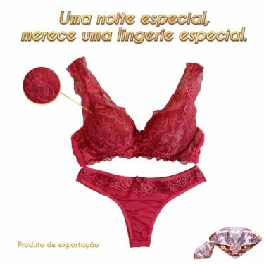 Imagem de Conjunto em renda. - Nobreza Real Lingerie, Marsala, 44