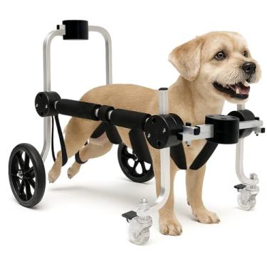 Imagem de Cadeira de 4 Rodas Para Cachorro Tam P Ajustável Traseira e Dianteira Tetraplegia Reabilitação Paralisia Idoso Pet Best Soluções