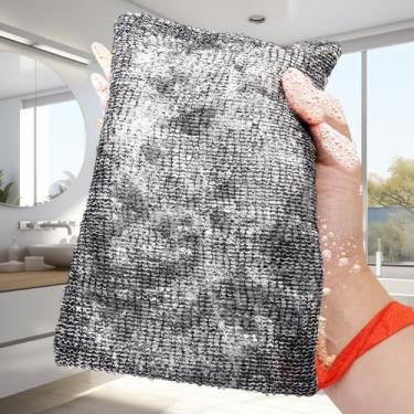 Imagem de 2 peças saco de sabão esfoliante em barra bolsa de sabão e sacos de poupança de sabão para chuveiro, sacos de esponja de banho viagem com malha de secagem rápida, 19 * 12,5 cm (laranja)