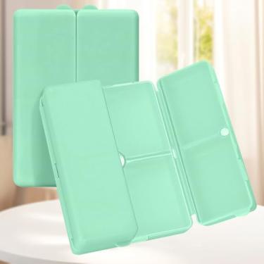 Imagem de Organizador de comprimidos dobrável de 7 dias – estojo compacto de viagem para vitaminas e medicamentos (verde)