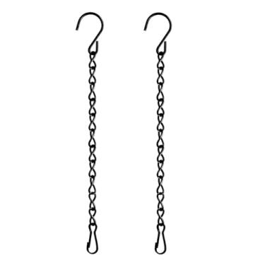Imagem de 2 peças de correntes suspensas para pendurar plantas de jardim para pendurar comedouros de pássaros, cesta, plantadores, lanternas, sinos de vento e ornamentos decorativos, 24 cm