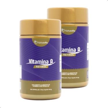 Imagem de Kit 2und 240 cápsulas Vitamina A (Retinol) 8.000 UI Isolada