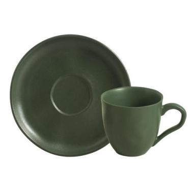 Imagem de Conjunto com 6 Xícaras De Chá Orgânico 170ml com 6 Pires Bio Leaf - Po