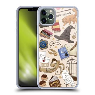Imagem de Head Case Designs Capa de gel macio oficialmente licenciada com estampa Harry Potter Hogwarts Relíquias da Morte XXXVII compatível com Apple iPhone 11 Pro Max