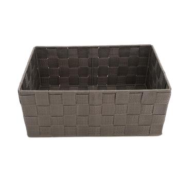 Imagem de Cesta Organizadora Le de Nylon Trançada com Alça Cinza 23x15x11cm