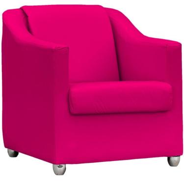 Imagem de Poltrona Mila Corino Marrom Pé Aluminio Cromado - Pink Corino
