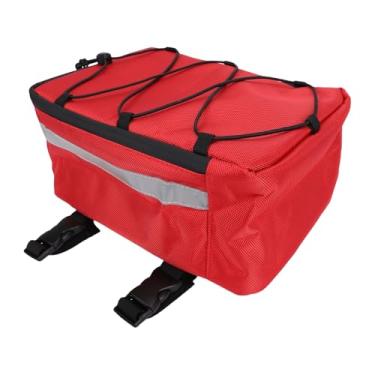 Imagem de Garosa Bolsa para Rack Traseiro de Bicicleta, Capacidade de Armazenamento de 7L Tecido Oxford à Prova de água Com Tira Reflexiva Correias Seguras para Ciclismo Ferramentas Essenciais