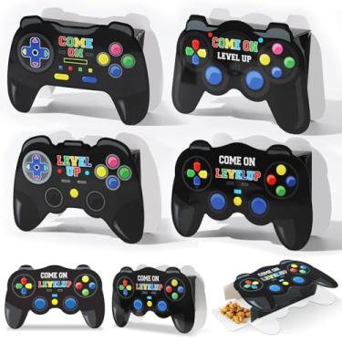 Imagem de 24 pacotes de caixas de festa de videogame, kit de artesanato, bolsas de presentes em forma de jogos, jogo com tema de petisco, doces e guloseimas, caixas de papelão para lembrancinhas de festa de