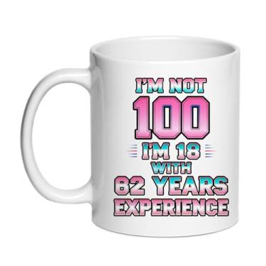 Imagem de SIUNY Caneca de aniversário de 100 anos para mulheres e homens - Presentes de aniversário de 100 anos para mãe, pai, avó, avô, esposa, marido 325 ml 1926 xícara de café (100º)