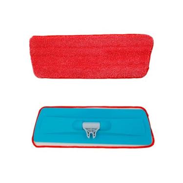 Imagem de Esfregão Profissional com Reservatório de Água, 650ml, Cabo de Metal 1,3m, Microfibra Lavável 40cm, Sistema de Pulverização