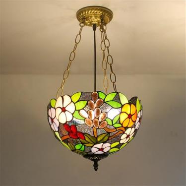 Imagem de Luminária pendente contemporânea de vidro colorido com LED, estilo americano luxuoso e criativo, para sala de estar, restaurante, quarto, hotel, casa de campo, corredor, café, bar ou escada