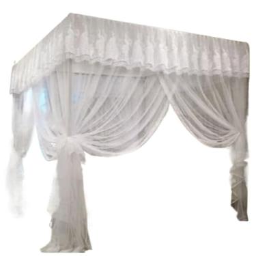 Imagem de Mosquiteiro Palácio com Armação para Cama Casal/Box/Queen Proteção Contra Mosquitos(Branco)
