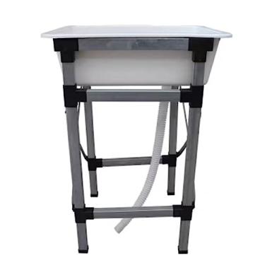 Imagem de TRGCJGH Pia de plástico com tigela única, pia externa, para lavanderia, quintal, garagem, acampamento, estação portátil de lavagem das mãos (505 mm x 345 mm/19,8 x 14,5 cm)