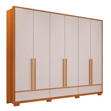 Imagem de Guarda-roupa Nt 6035 Freijo Com Off White - Notavel