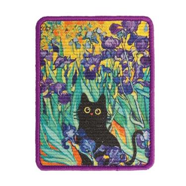 Imagem de Placa de arranhar lixa de unha para gatos, arranhador de gato de arte natural, montado na parede, montado no canto ou no chão, tapete de sisal de 38 x 30 cm para aparar unhas e proteção de móveis