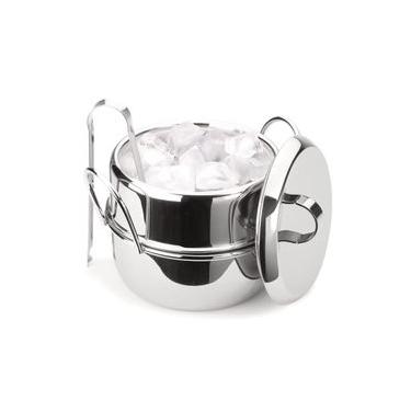 Imagem de Balde Térmico para Gelo Forma 1 Litro com Pinça em Aço Inox Design Funcional