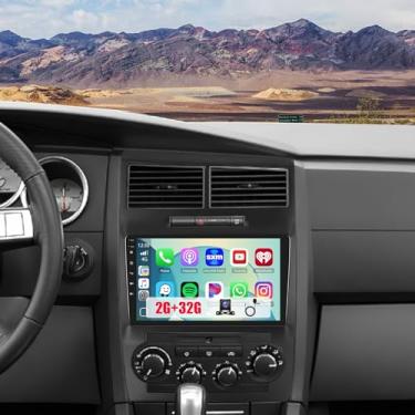 Imagem de Carplay sem fio para Dodge Charger/Magnum 2005-2007 Fuluku Android 13 carro estéreo com Android Auto, 2 + 32 GB 22.9 cm tela sensível ao toque kit de painel de rádio navegação GPS WiFi Bluetooth SWC