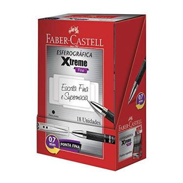 Imagem de Esferográfica Xtreme 0.7, Faber-Castell, XT07/PR., Preta, pacote de 18