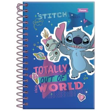 Imagem de Caderneta 1/8 Espiral Capa Dura 100x150mm 80 Folhas Stitch Capa D Foroni