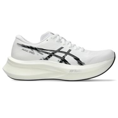 Imagem de ASICS Tênis de corrida feminino Magic Speed 4, Branco/preto, 34