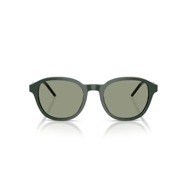 Imagem de Emporio Armani Óculos de sol masculino EA4247U com ajuste universal, verde brilhante/verde, 51 mm, Verde brilhante/verde, 51 mm