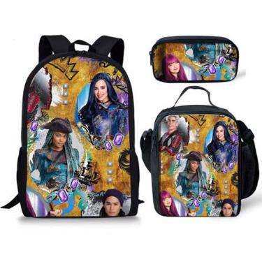 Imagem de Conjunto de mochilas Descendants Mals Cartoon Kids School Nylon