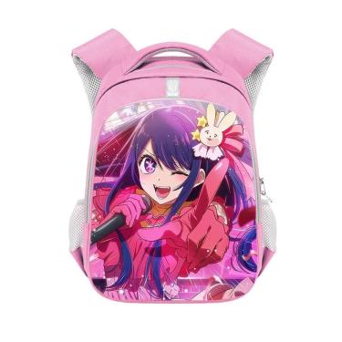 Imagem de Mochila Oshis No Ko Anime School Poliéster 26x13x36cm