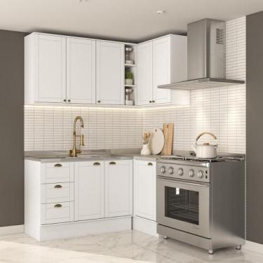 Imagem de Armário De Cozinha Completa C Balcão Milla Whisper Carraro Branco - MÓ