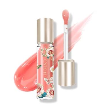 Imagem de Catkin Lip Plumper Gloss, sérum labial matizado com ácido hialurônico e óleo de jojoba, fórmula hidratante volumizante não pegajosa para um visual 3D máximo de alto brilho, lábios carnudos e macios