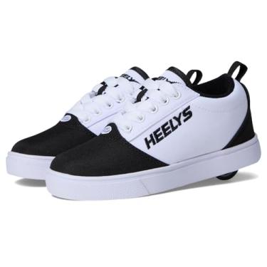 Imagem de HEELYS Sapato unissex infantil Pro 20 Emb (criança pequena/adulto) com salto com rodas, Preto/branco, 1 Little Kid