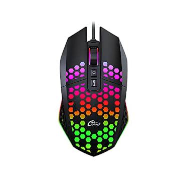 Imagem de Mouse Gamer RGB com Fio X801 7 Botões Programáveis Botão Voltar para o Desktop 6 Níveis de DPI Ajustáveis Modos Iluminaç
