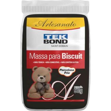 Imagem de Massa de Porcelana Fria, Tekbond, Biscuit, 90 Gramas, Preto, Caixa com 6
