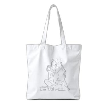 Imagem de Kit 10 Sacola Ecologica s Charmosas e Reutilizáveis 38x41,5cm com Estampa de Yôga