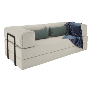 Imagem de Sofá 2 Lugares Buble Espumática Preto 180cm Cama