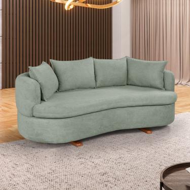 Imagem de Sofa 4 Lugares Boucle M-204 2m Living Estofados Martins Boucle Verde
