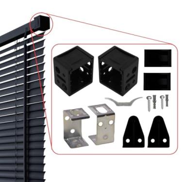 Imagem de Conjunto de Instalação Para Cortina Persiana Horizontal em PVC | Atlas - Preto