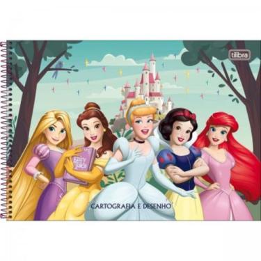 Imagem de Caderno Cartografia E Desenho Princesas 80fls Capas Sortidas - Tilibra