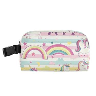 Imagem de TSENQUE Lancheira personalizada com estampa de unicórnio arco-íris para crianças, meninas, lancheira isolada, reutilizável, feminina, lancheira para trabalho, linda bolsa térmica para escola